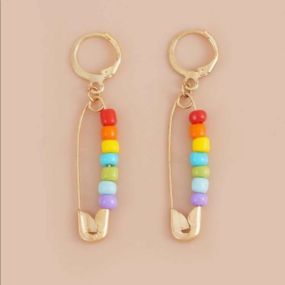 NWT- LGBT Love is Love- Pride-  Safety Pin Decor Earrings - Picture 3 of 5